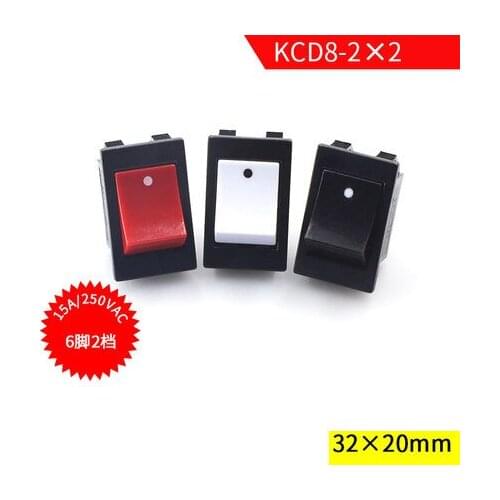 Mini rocker switch,boat switch 6pins KCD8 2X2
