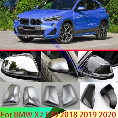 For BMW X2 F39 2018 2019 Door Side Mirror Cover Trim Rear View Cap Overlay Molding Garnish