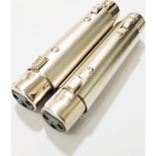 NCHTEK Microphone XLR 3Pin Female to Female Coupler MIC Plug Connector Adapter/Free Shipping/1PCS