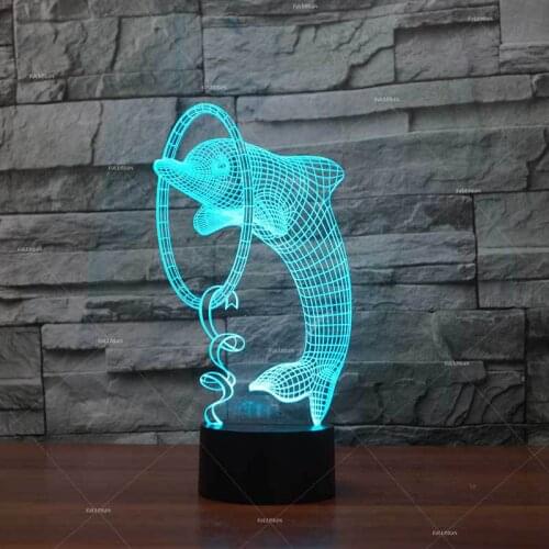 Dolphin-shaped Nightlight Customized Creative Led Desk Lamp Energy Saving Bedside Led Small Table Lamp