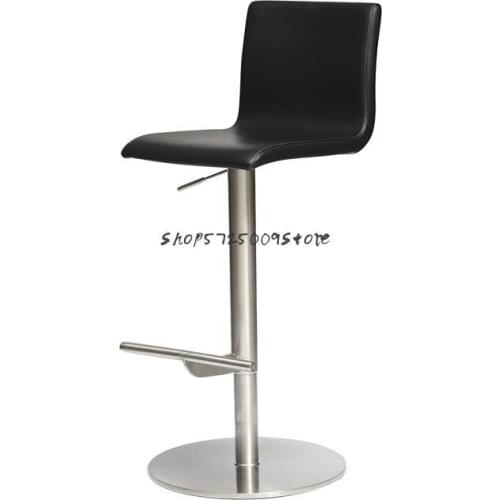 Nordic Light Luxury Net Red Chair Family High Foot Bar Chair Modern Stainless Steel Bar Chair Black Bar Chair Light Luxury Bar C