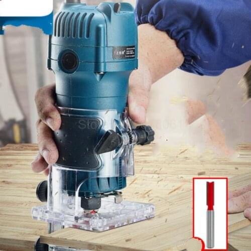 Trimming machine power tools engraving slotting polishing decoration multi-function electromechanical wood milling set