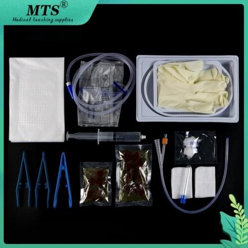 Disposable sterile urethral Catheterization kits 2-way silicone Foley catheter Men and women with urine drainage bag urine bag