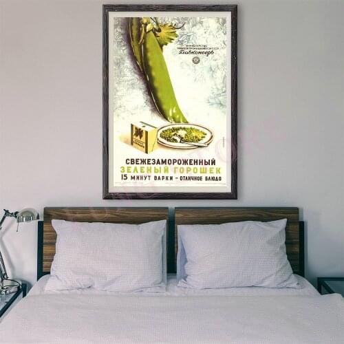 RE126 Retro Russian Style Painting Commercial Publicity 96 Custom Silk Poster Home Deco Wall Art Christmas Gift