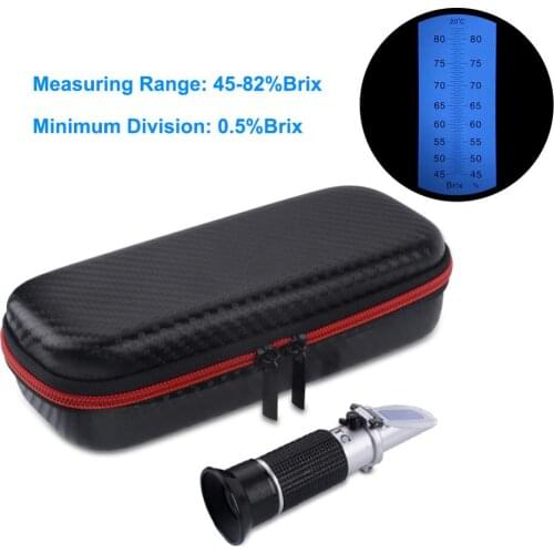 Yieryi Brix Refractometer 45-82% Handheld Brix Meter Concentration Meter ATC for concentrated fruit juice, condensed milk, jam