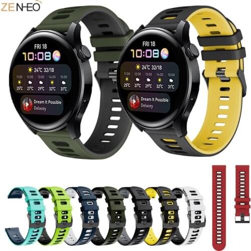 Silicone 22MM Wristbands For Samsung Galaxy Watch 46mm Gear S3 Galaxy Watch 3 45mm Bracelet for Huawei Watch3/Pro GT 2 2e