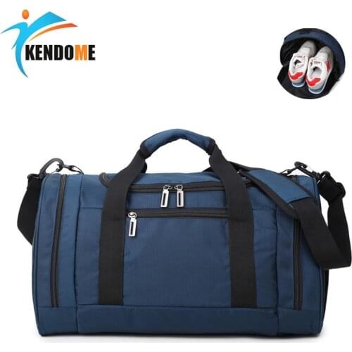 K&D High Quality Sports Gym Bag Fitness with Shoes Storage Waterproof Nylon Shoulder Bags Outdoor Training Basketball Handbag