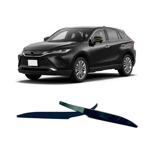 Steel Black Rearview Mirror Stripe Cover 2pcs For Toyota Harrier Venza 2020-2021
