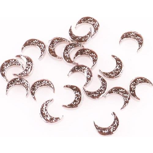 F764 Moon shape floating charms for living memory glass floating locket charms DIY jewelry 20pcs/lot