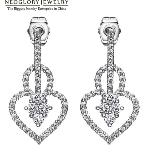 Neoglory Cubic Zirconia Dangle Drop Chandelier Earrings For Women Jewelry 2020 New Arrival QC