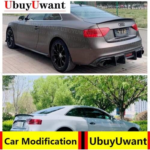 "Carbon Fiber Car Rear Spoilers Trunk Tail Wing Lip Spoiler For 2008-2016 Audi A5 S5 2-Doors Coupe Car Modified Accessori "