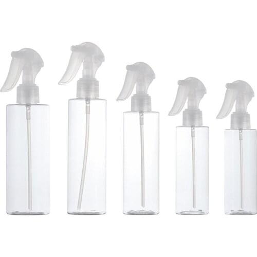 1pc 100ml/120ml/150ml/200ml/250ml Clear Empty Plastic Spray Bottle Portable Refillable Cosmetics Atomizer Nasal Spray Bottles