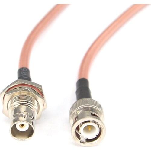 10 Pieces BNC male to BNC female Connector bulkhead Extension Cable RG142 Pigtail Low Loss Cable