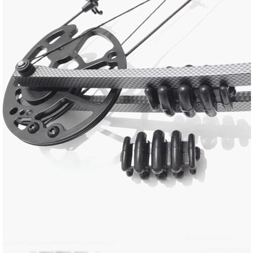 2PCS Archery Compound Bow Stabilizer Silencer Limbs Shock Absorber Dampener Black rubber compound bow accessory 64mm