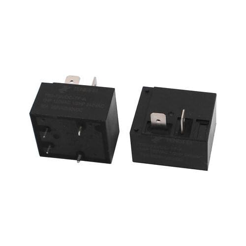2pcs DC12V 30A 0.93W 4 Terminal SPST NO Mini Power Coil Electromagnetic Relay