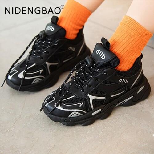 2021 Sneakers Kids Running Shoes Breathable Boys Girls Children Casual Chunky Sports Shoes Non Slip Basket Enfant Garcon Tenis