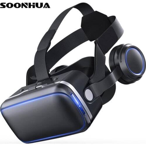 SOONHUA 3D VR Headset Version Virtual Reality Glasses 3D Glasses 360 Panoramic Vision Hifi Stereo Sound Helmets 6.0 inch Phone