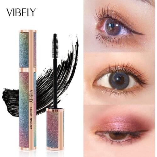 4d Fiber Mascara Long Natural Curling Black Quick-setting Waterproof Long-lasting Non-smudge Starry Sky Eye Makeup TSLM1