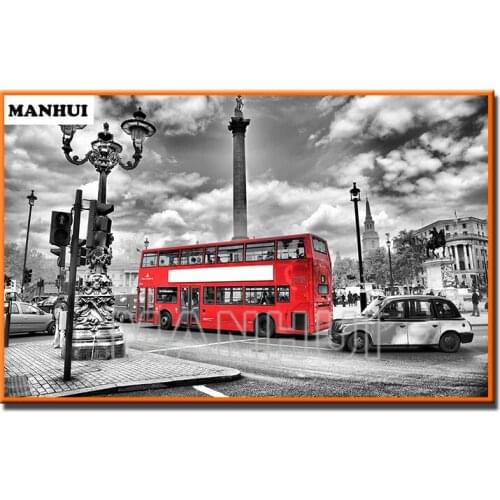 NEW DIY Diamond Mosaic Diamond Painting Cross Stitch City bus Diamonds Embroidery Square Drill Home Decoration MH368