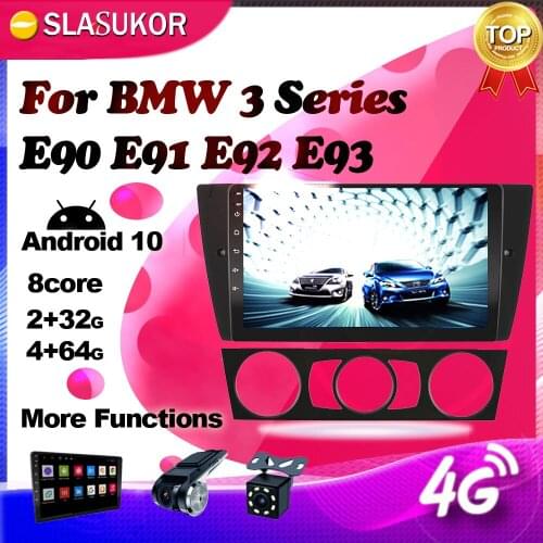 Android 10.0 Multimedia Player For BMW 3 Series E90 E91 E92 E93 Navigation GPS 2G+32G 4G Car Radio keine No 2din 2 din DVD