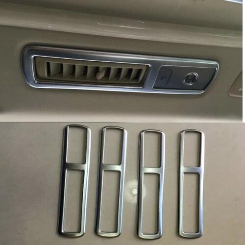 For Toyota Alphard Vellfire 2016 2017 2018 interior Roof Rear Air Confitioner AC Vent Outlet Cover Stickers Decor Mold Trims