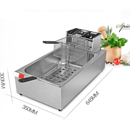 Electric Deep Fryers fry frying pan commercial electric blast furnace deep French fries potato chip NEW