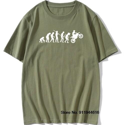 Funny Motorbike T Shirt Vintage Motorcycle Ape To Evolution Harajuku Short T-shirts Cotton Mens Father Birthday Gift Tops Tees