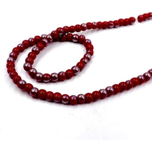 Hot~200pcs 4mm Round Shape Crystal Glass Beads charm Beads Loose Spacer Bead for DIY Jewelry Making YZ35