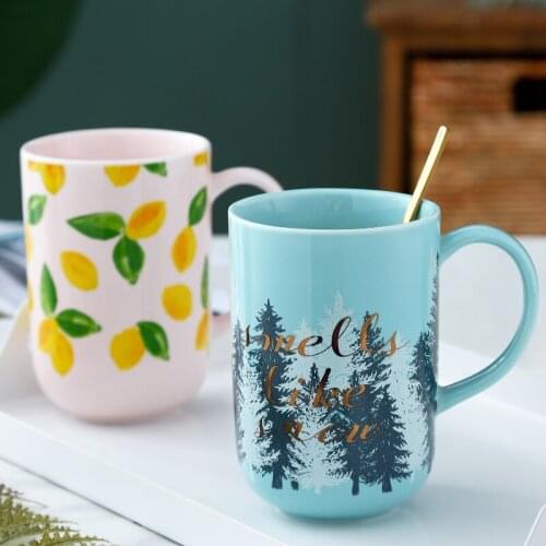 Ceramic cup mug Nordic ins couple girl heart water cup simple milk cup personalized coffee cup tea cup