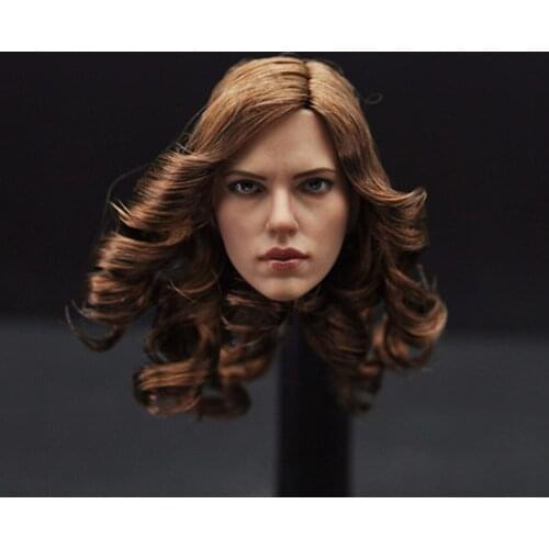 CopyCat 1/6 scale soldier Scarlett Johansson head sculpture model for 12 inch action figure