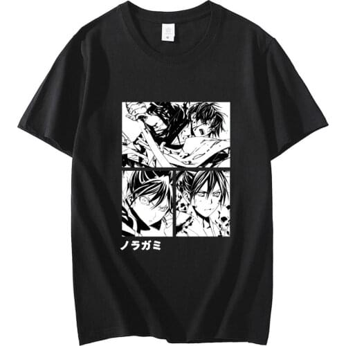 Cool Noragami Yato Eye T Shirt Men Women Short Sleeve Japan Anime Manga T-shirts Graphic Tee Shirt Oversize Cotton T-shirt