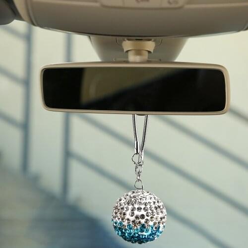 LEEPEE Car Styling Hanging Ornaments Auto Decoration Car Pendant Car Rear View Mirror Ornament Diamond Crystal Ball Creative