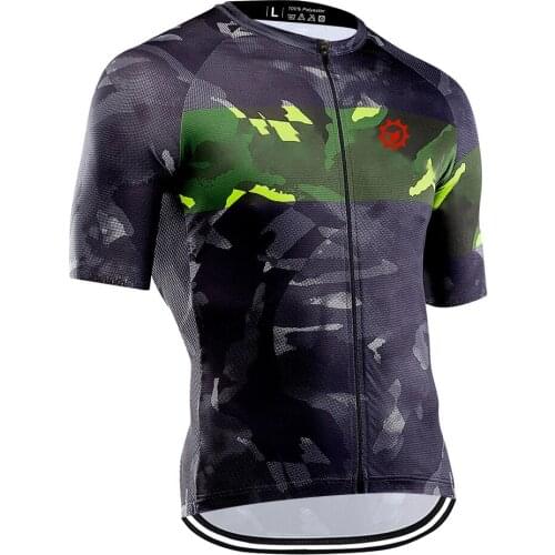Summer Cycling Jersey Men Breathable Short Sleeve Bike Clothing Maillot Ciclismo Quick Dry MTB Bicycle Road Shirt Comfortable