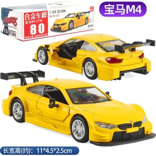 1:44 Scale Diecast Alloy Metal Luxury Racing Car Model For TheBMW M4 DTM Collection Vehicle Pull Back Toys