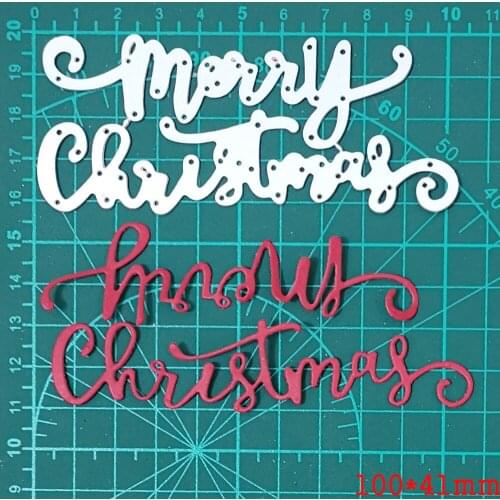 Metal Cutting Dies Merry Christmas Crafts Die Mould Stencil For DIY Xmas Scrapbooking Paper/photo Cards Embossing Decorative Die