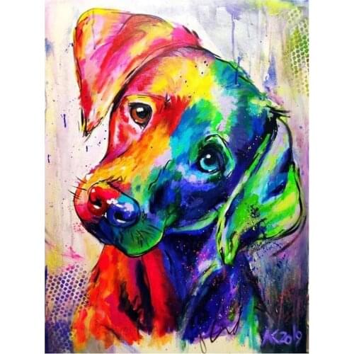 Animal Dog Labrador DIY 11CT Cross Stitch Embroidery Kits Craft Needlework Set Cotton Thread Printed Canvas Home Room