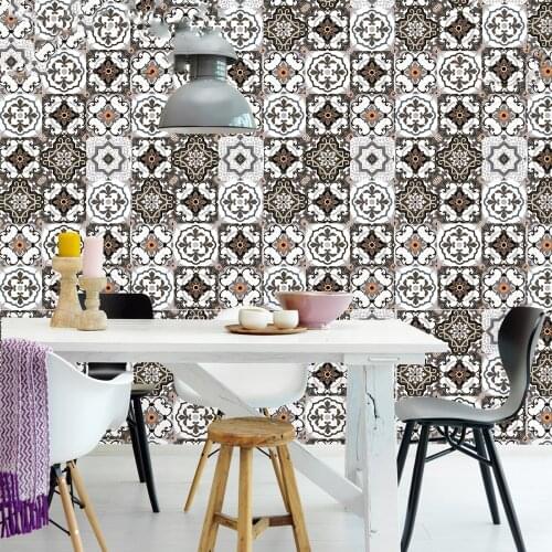 Kitchen Wallpaper High Temperature Paste Self-Adhesive wall paper Foil Waterproof Bathroom Kitchen Wall Sticker Home Decor