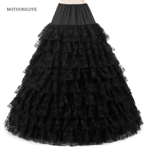 New Lace Petticoats Crinoline Underskirt Bustle 6 Hoops 9 Layers Fluffy Skirt Slip Vestido Longo For Ball Gown Wedding Dresses