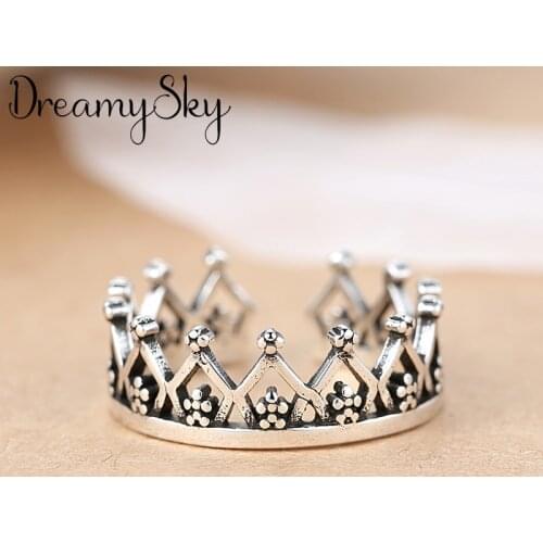 New Arrivals Vintage Crown Rings For Women Large Adjustable Size Finger Ring Fashion Charm Jewelry Valentines Day Gift