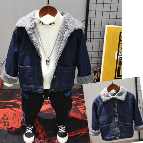 Baby Boys Clothes Thick Coat + Plush T-Shirt + Pants 3pcs Cotton Suits Children Clothing Sets Toddler Brand Tracksuits 2-6Years