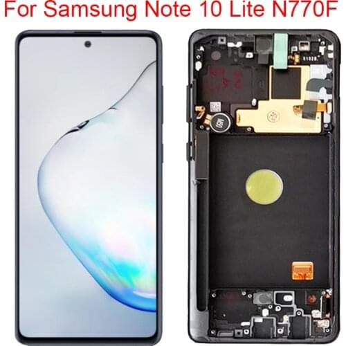 Original N770F LCD With Border Super AMOLED Note10 Lite SM-N770F LCD Touch Screen Parts For Samsung Galaxy Note 10 Lite Display