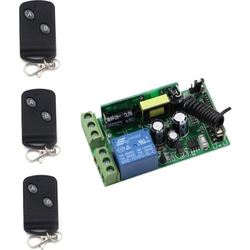 AC 85V-250V Wireless Remote Control Switch Remote Switch 1CH Relay Receiver Transmitter For Lights Lamp Motor Pump Gate Door
