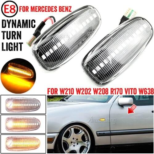 2Pcs LED Side Marker lamp Turn signal Repeater lights For Mercedes Benz Vito W638 W210 Vario W670 Vaneo W414 W124 W208 W901 W902