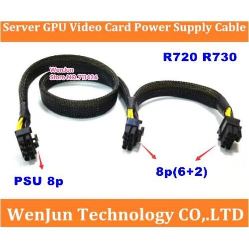 PSU 8pin to Dual 8pin(6+2) PCI-E GPU Video Card power cable for DELL R720 R730 Server gtx2080ti 1080ti