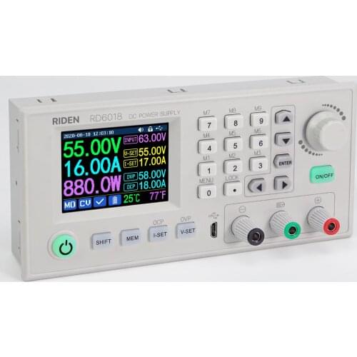 RD6018W Voltage Step Down Power Supply Module Buck Converter Voltmeter Multimeter 60V 18A