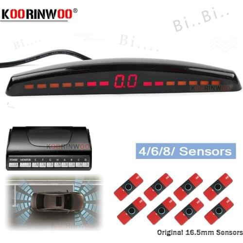 Koorinwoo Original Flat 16.5 parkmaster 4/6/8 Sensor Safety Color LCD Monitoring Security System Car Blind Spot Detection Assist