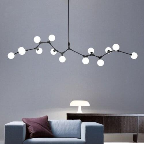 Postmodern minimalist art clothing store restaurant glass chandelier Nordic personality creative living room bar hanging lights