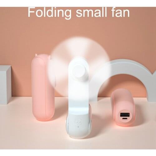 Usb Mini Fold Fan Portable Handhold Small Air Cooler Originality Charging Household Electric Cooling Fans Desktop Ventilators