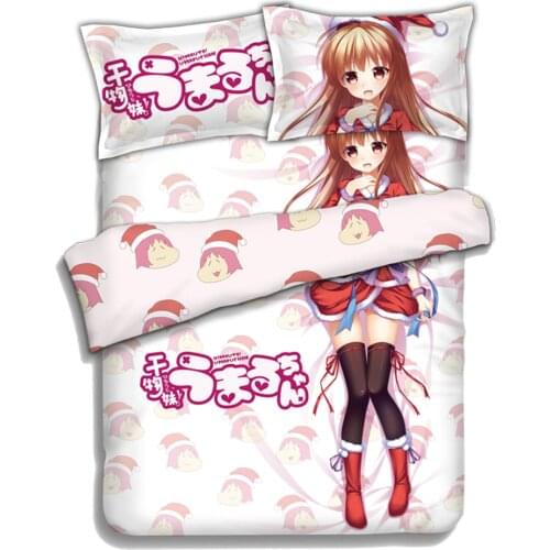 Japanese Anime Himouto! Umaru-chan Bed sheets Bedding Sheet Bedding Sets Bedcover Quilt Cover Pillow Case 4PCS