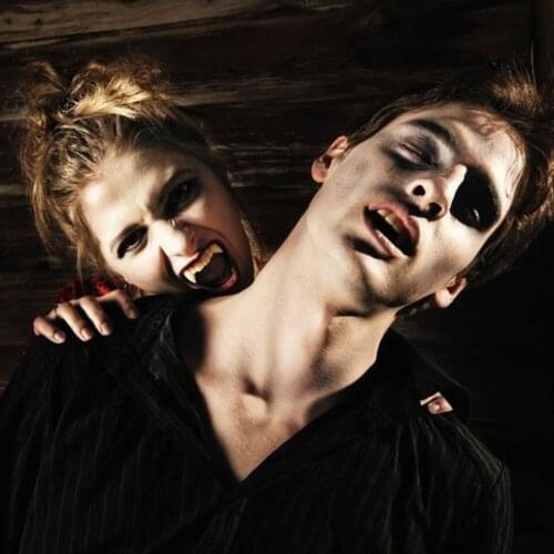 1 Pairs Halloween Decoration Vampire Teeth Fangs Dentures Costume Props Horror Vampire Party DIY Decor Party Supplies Hallowen